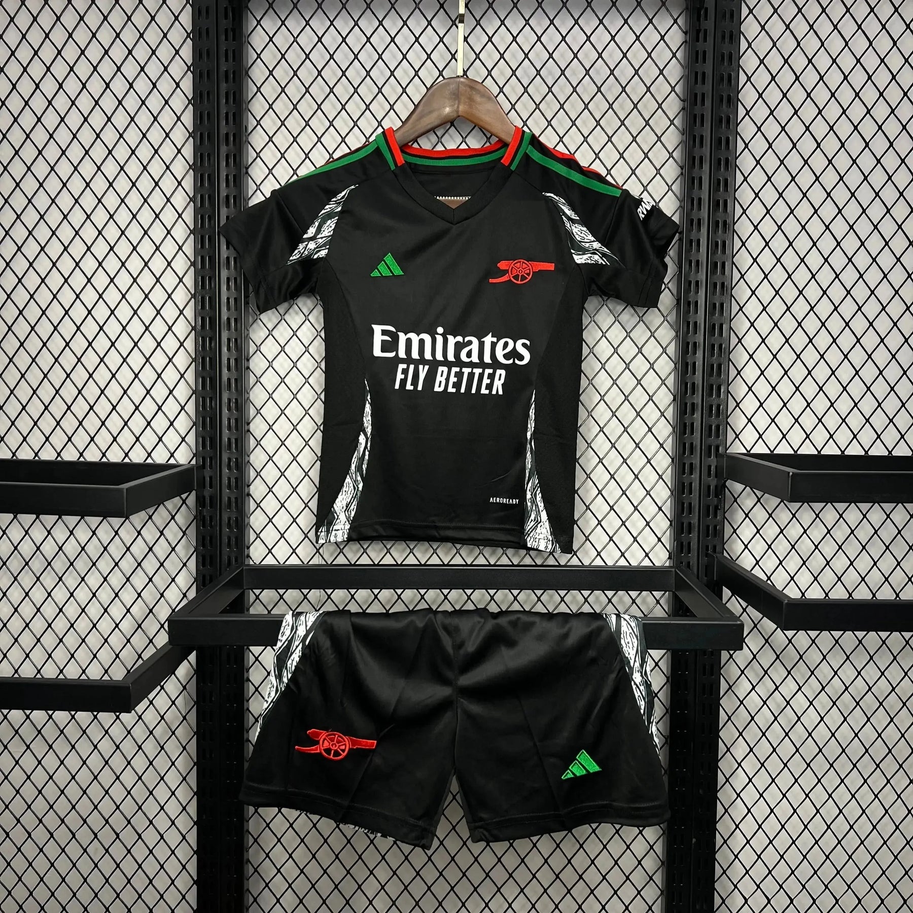 Camisa Arsenal Away 24/25 - Torcedor Infantil Preta - Netmantos