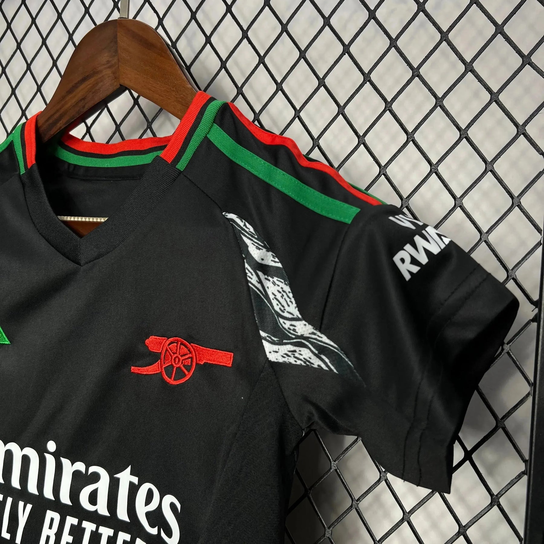 Camisa Arsenal Away 24/25 - Torcedor Infantil Preta - Netmantos