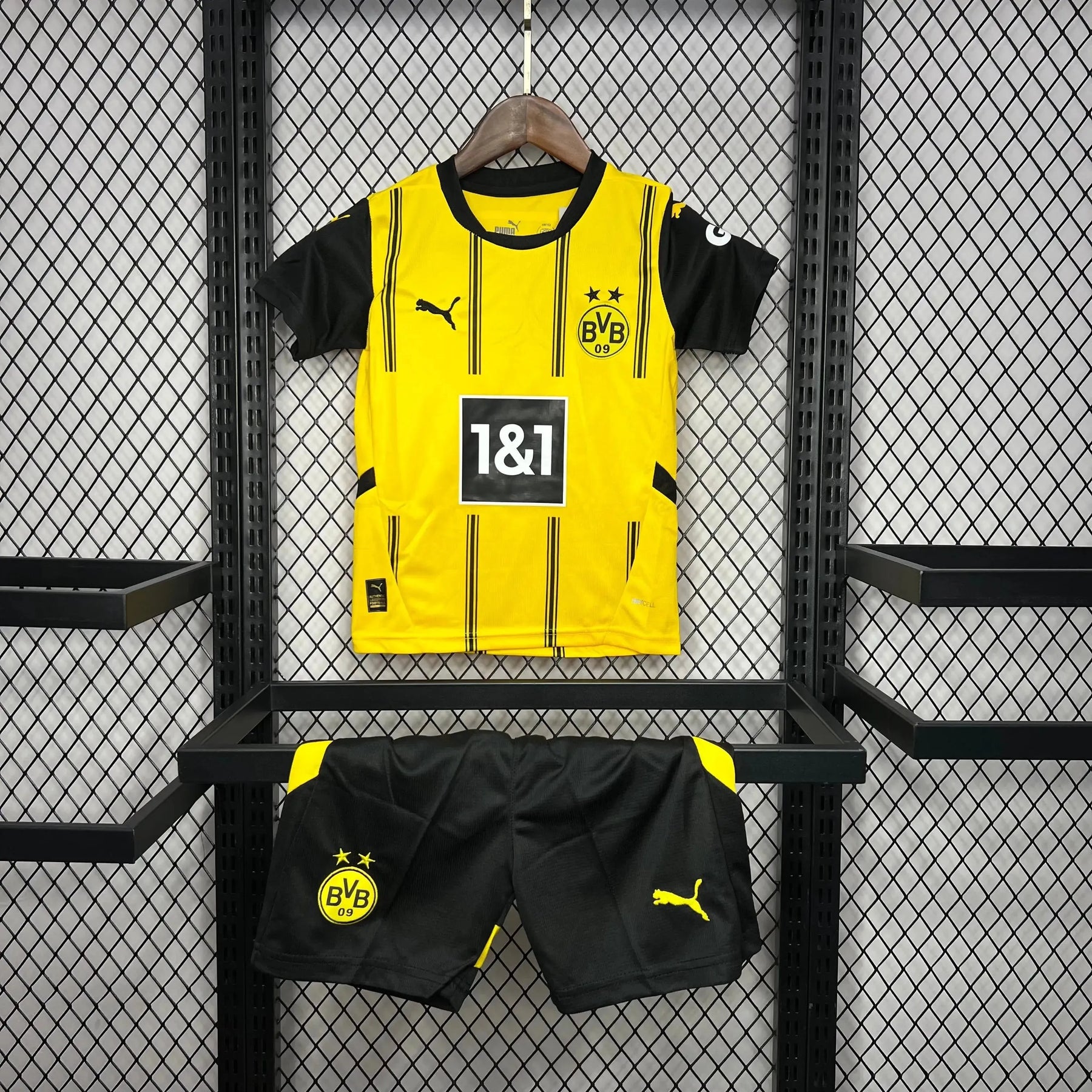 Camisa Borussia Dortmund Home 24/25- Torcedor Infantil Preta e Amarela - Netmantos