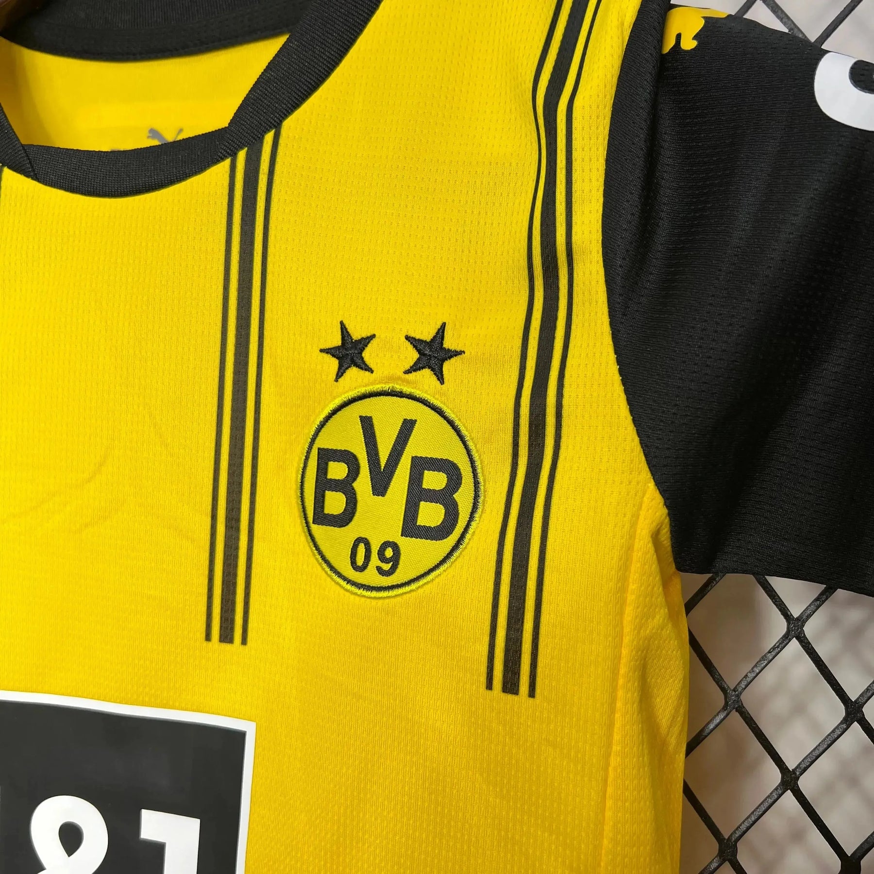 Camisa Borussia Dortmund Home 24/25- Torcedor Infantil Preta e Amarela - Netmantos