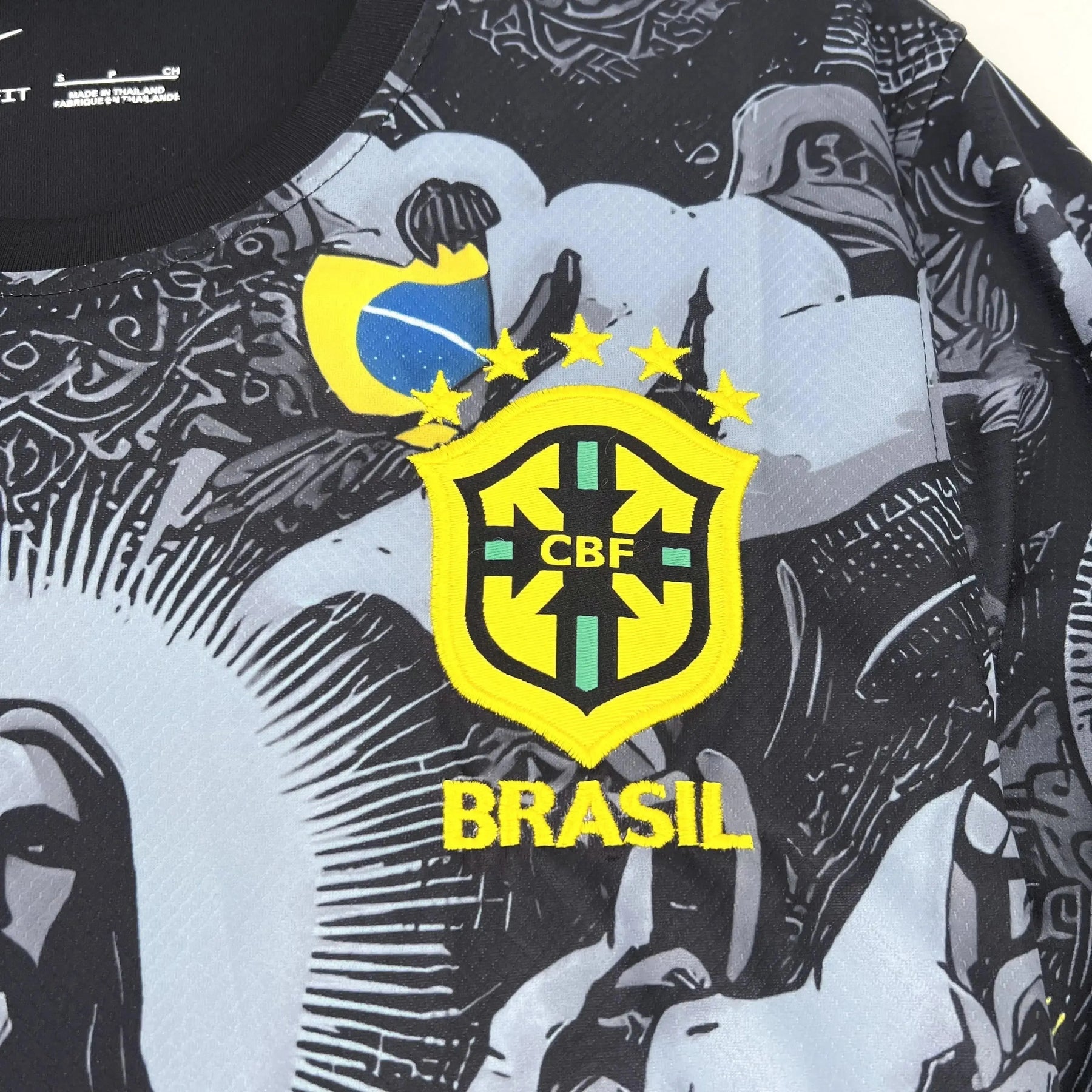Camisa Brasil Edição Especial Cristo Redentor - Torcedor Masculina Preta - Netmantos