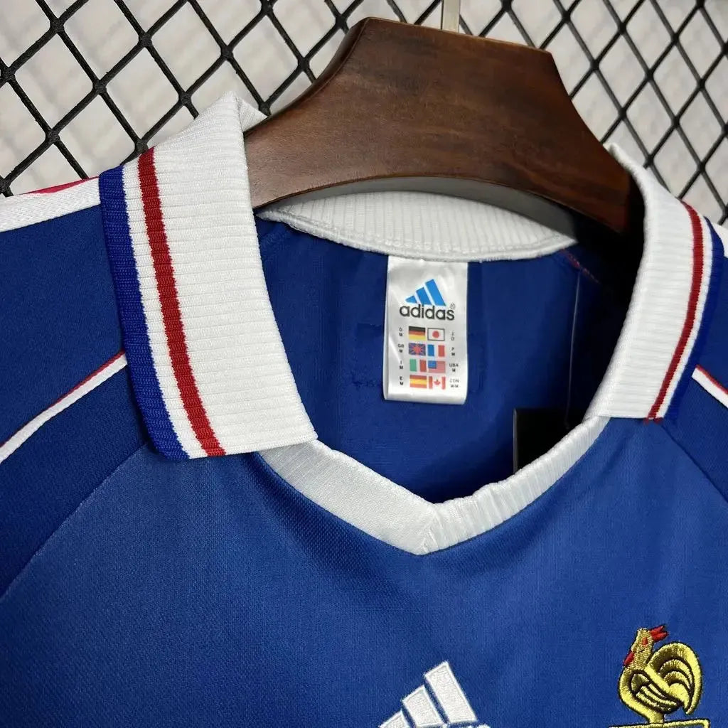Camisa França Retrô Home 1998 - Torcedor Masculina Azul - Netmantos