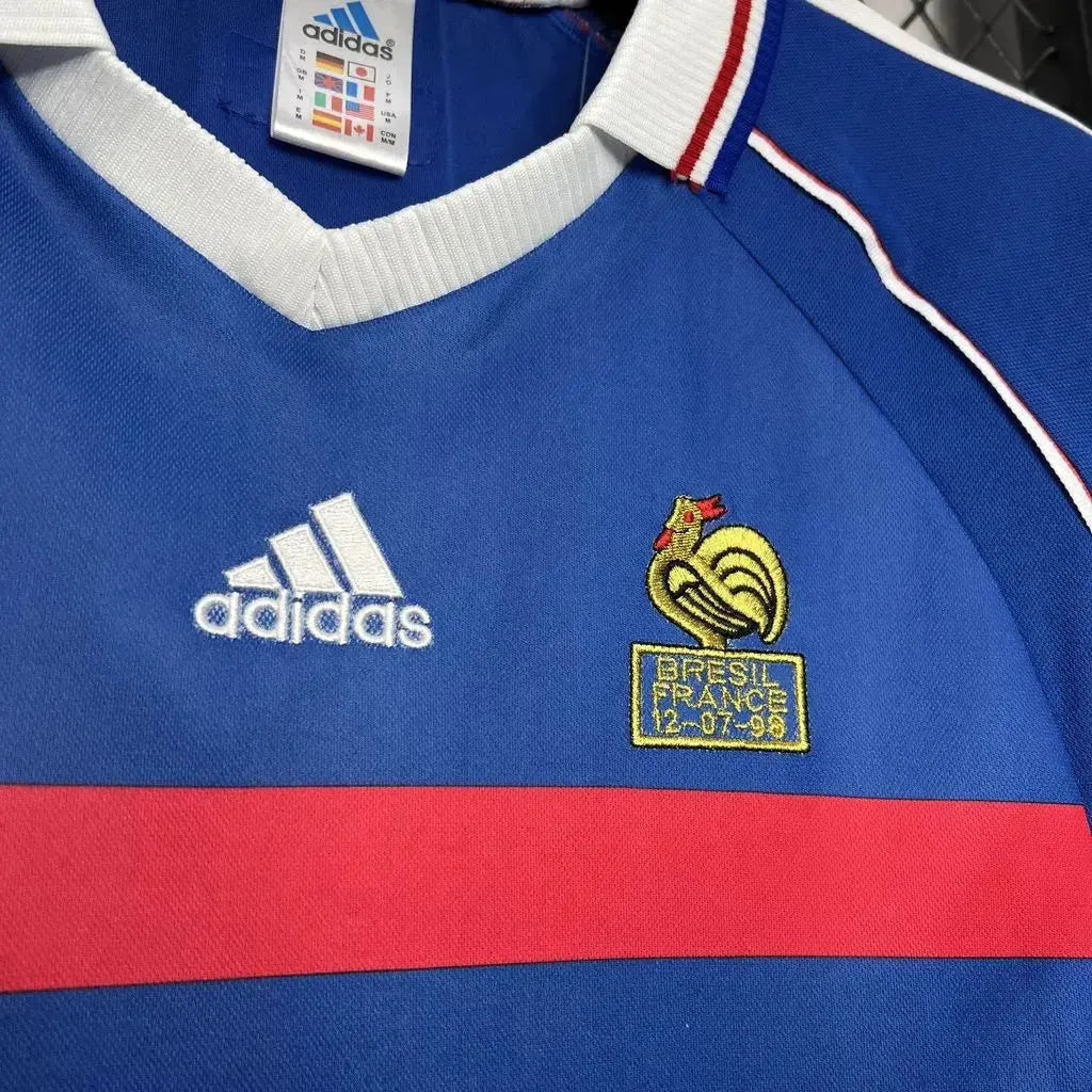 Camisa França Retrô Home 1998 - Torcedor Masculina Azul - Netmantos