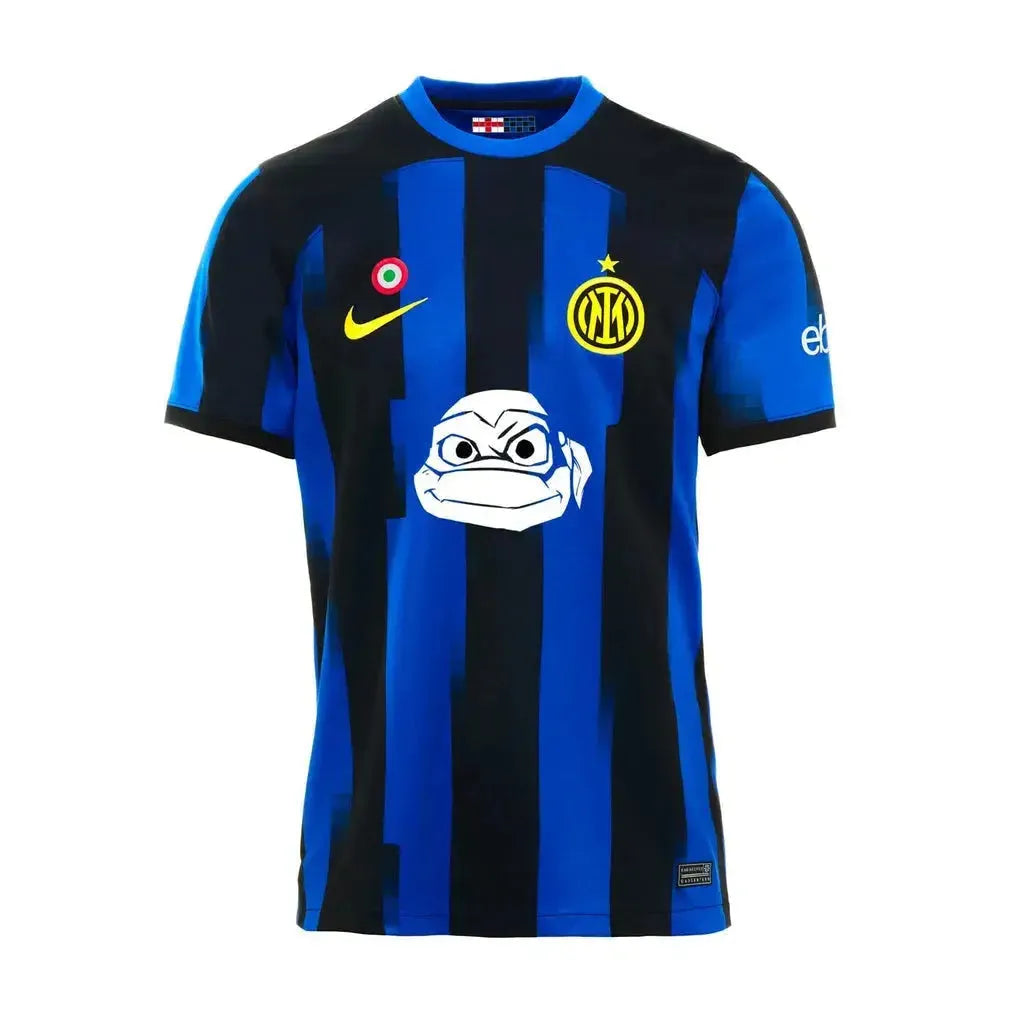 Camisa Inter de Milão Tartarugas Ninja Home 24/25 - Torcedor Masculina Azul e Preta - Netmantos