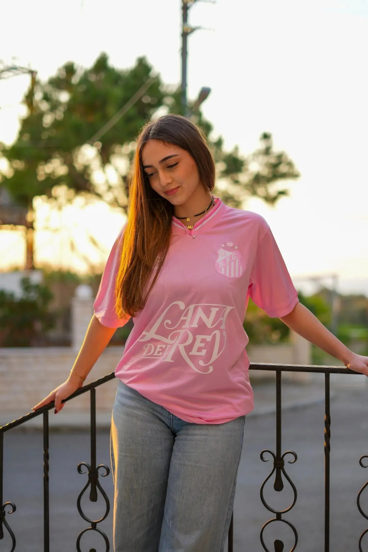 Camisa Santista X Lana Del Rey - Torcedor Unissex Rosa - Netmantos