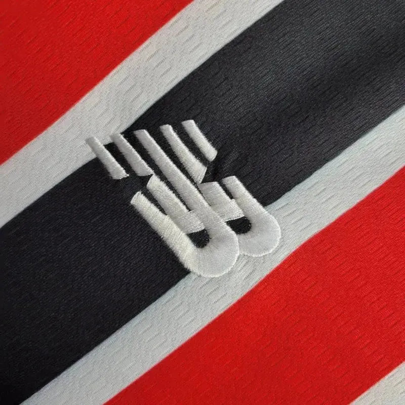 Camisa São Paulo Away 24/25 - Torcedor Feminina Vermelha e Preta New Balance - Netmantos