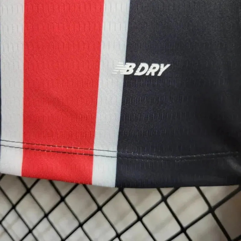 Camisa São Paulo Away 24/25 - Torcedor Feminina Vermelha e Preta New Balance - Netmantos
