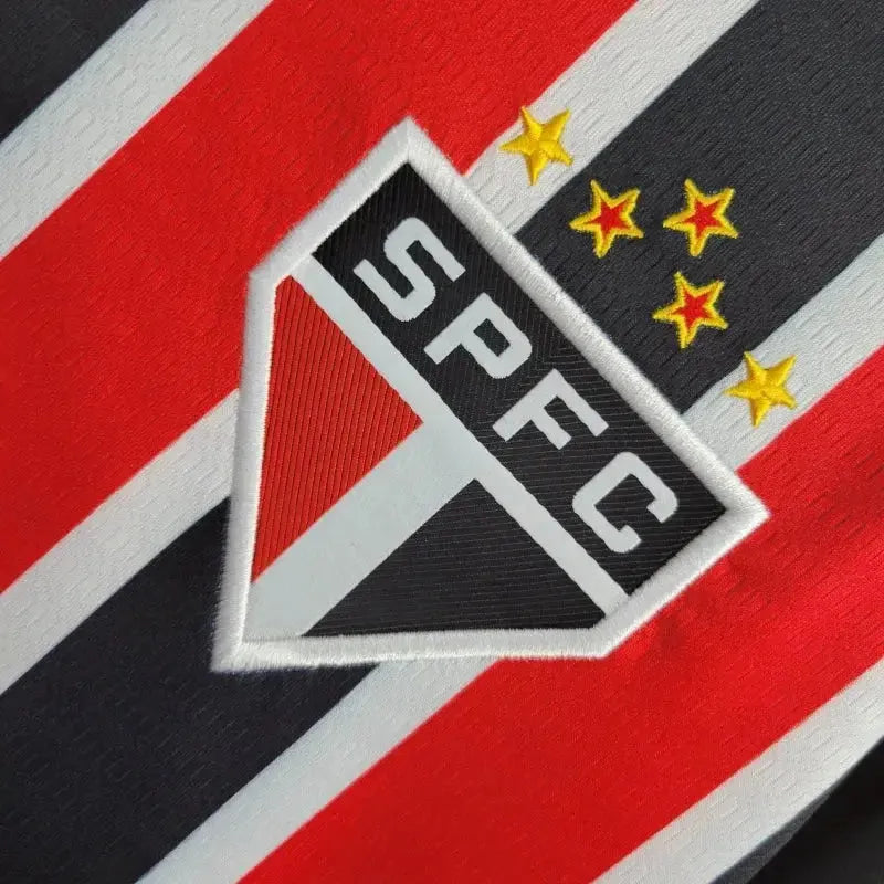 Camisa São Paulo Away 24/25 - Torcedor Feminina Vermelha e Preta New Balance - Netmantos