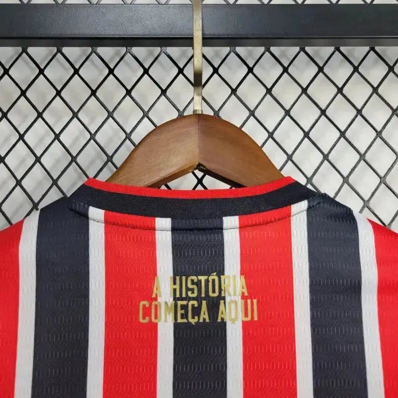 Camisa São Paulo Away 24/25 - Torcedor Infantil Vermelha e Preta New Balance - Netmantos