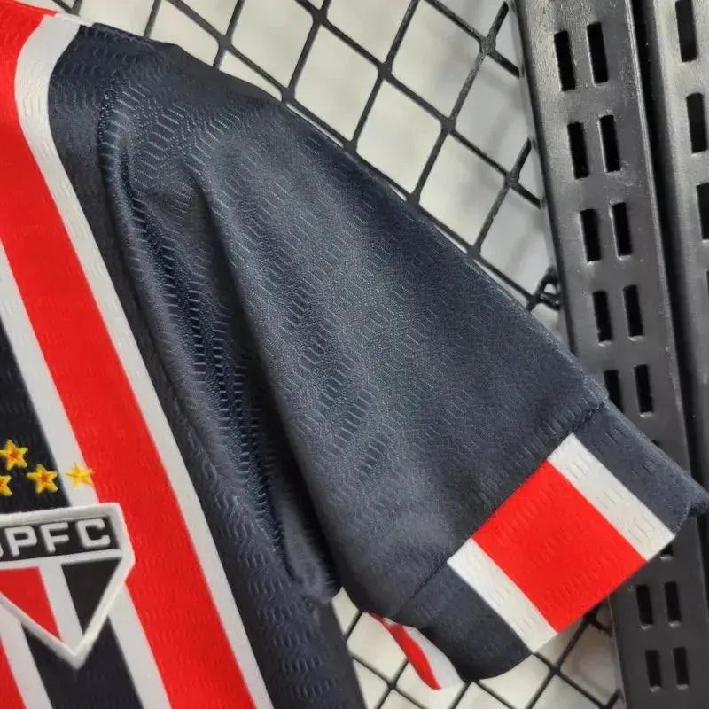Camisa São Paulo Away 24/25 - Torcedor Infantil Vermelha e Preta New Balance - Netmantos
