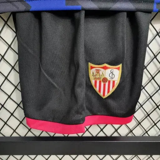 Camisa Sevilla Away 23/24 - Torcedor Infantil Preta - Netmantos
