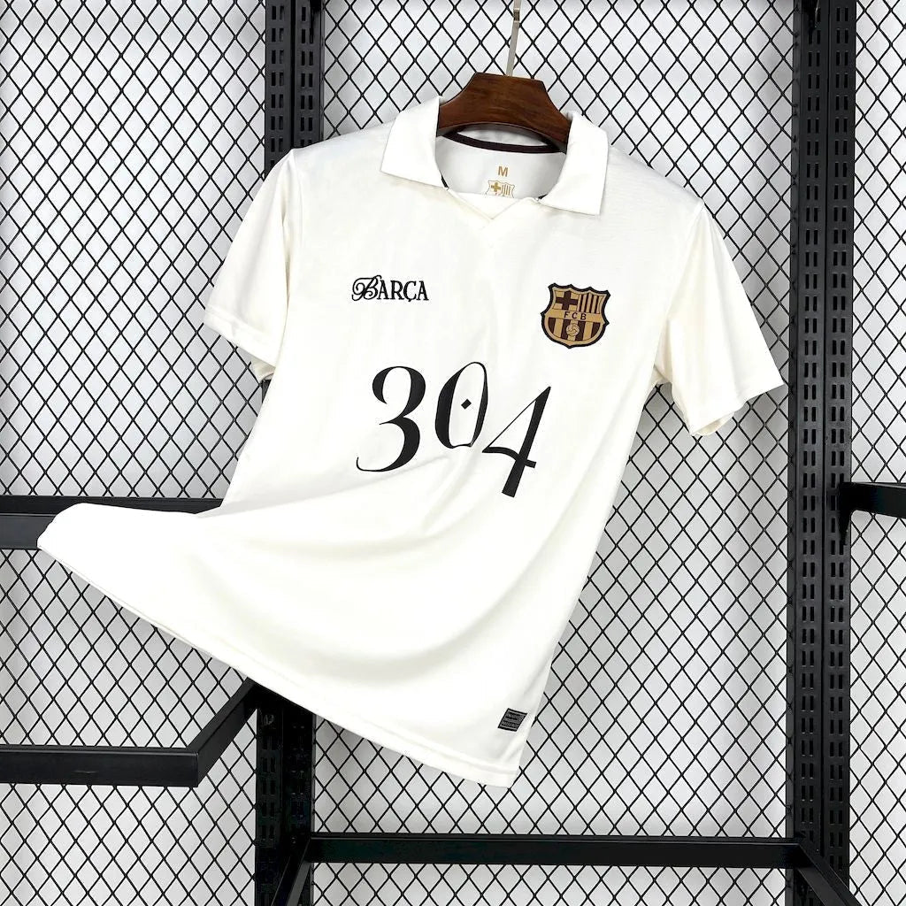 "Camisa Barcelona Lamine Yamal 304 - Torcedor Masculina Branca - Netmantos"