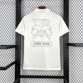 "Camisa Barcelona Lamine Yamal 304 - Torcedor Masculina Branca - Netmantos"