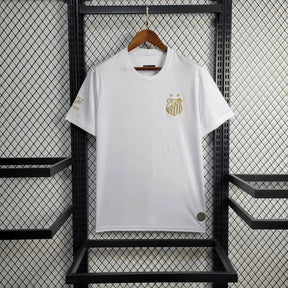 "Camisa Santista Pelé 1000 Gols - Torcedor Masculina Branca - Netmantos"