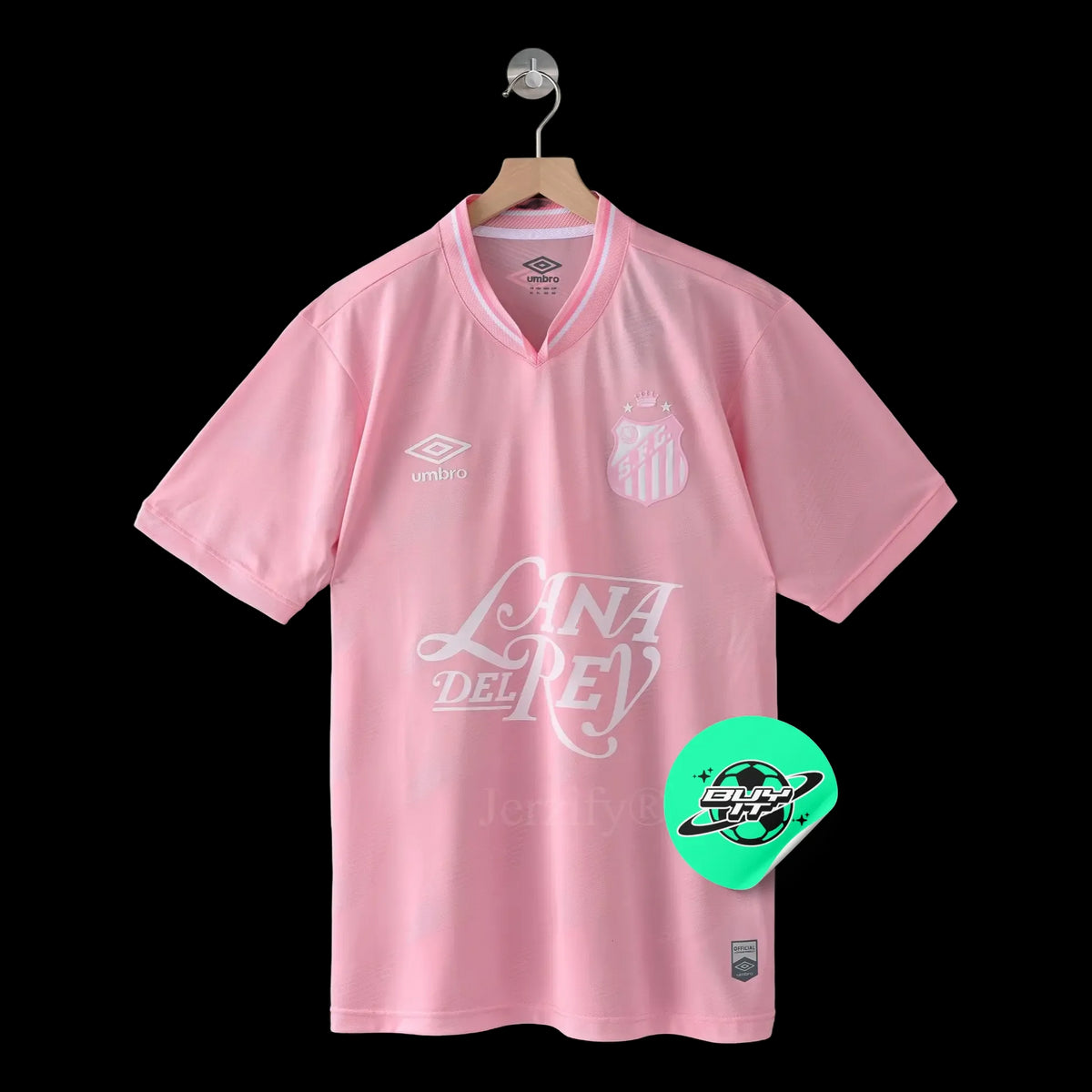 "Camisa Santista X Lana Del Rey - Torcedor Unissex Rosa - Netmantos"