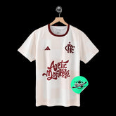 "Camisa Flamengo X Artic Monkeys 24/25 - Torcedor Masculina Bege - Netmantos"