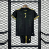 "Camisa México Gold 25/26 - Torcedor Infantil Preta e Dourada - Netmantos"