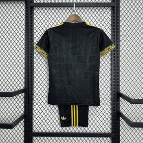 "Camisa México Gold 25/26 - Torcedor Infantil Preta e Dourada - Netmantos"