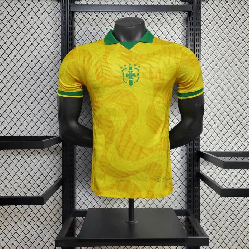 "Camisa Brasil “The Prince” - Jogador Masculina Amarela Comma Football - Netmantos"