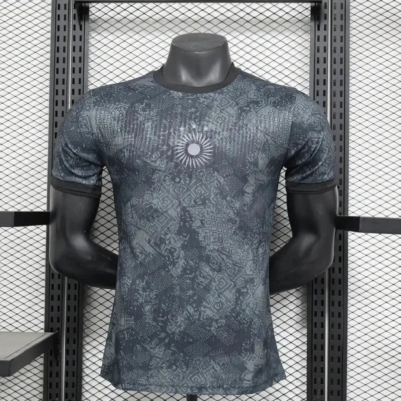 "Camisa Argentina GOAT Messi - Jogador Masculina Blackout Comma Football - Netmantos"