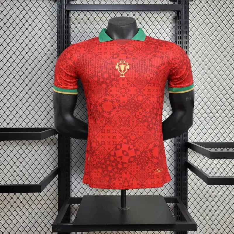 "Camisa Portugal “The Siu” - Jogador Masculina Vermelha Comma Football - Netmantos"
