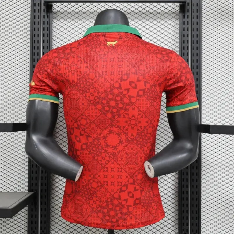 "Camisa Portugal “The Siu” - Jogador Masculina Vermelha Comma Football - Netmantos"