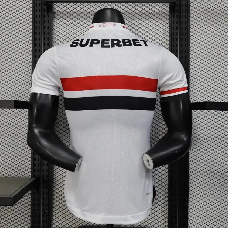"Camisa São Paulo Home 25/26 - Jogador Masculina Branca - Netmantos"