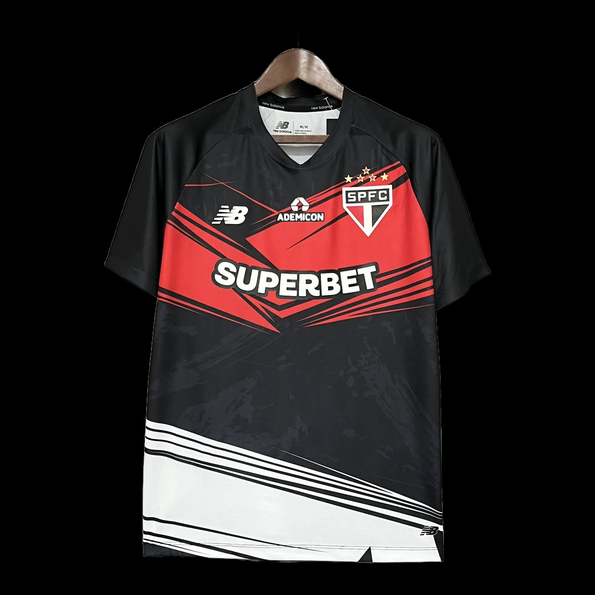 "Camisa São Paulo Treino 25/26 - Torcedor Masculina Preta e Vermelha - Netmantos"