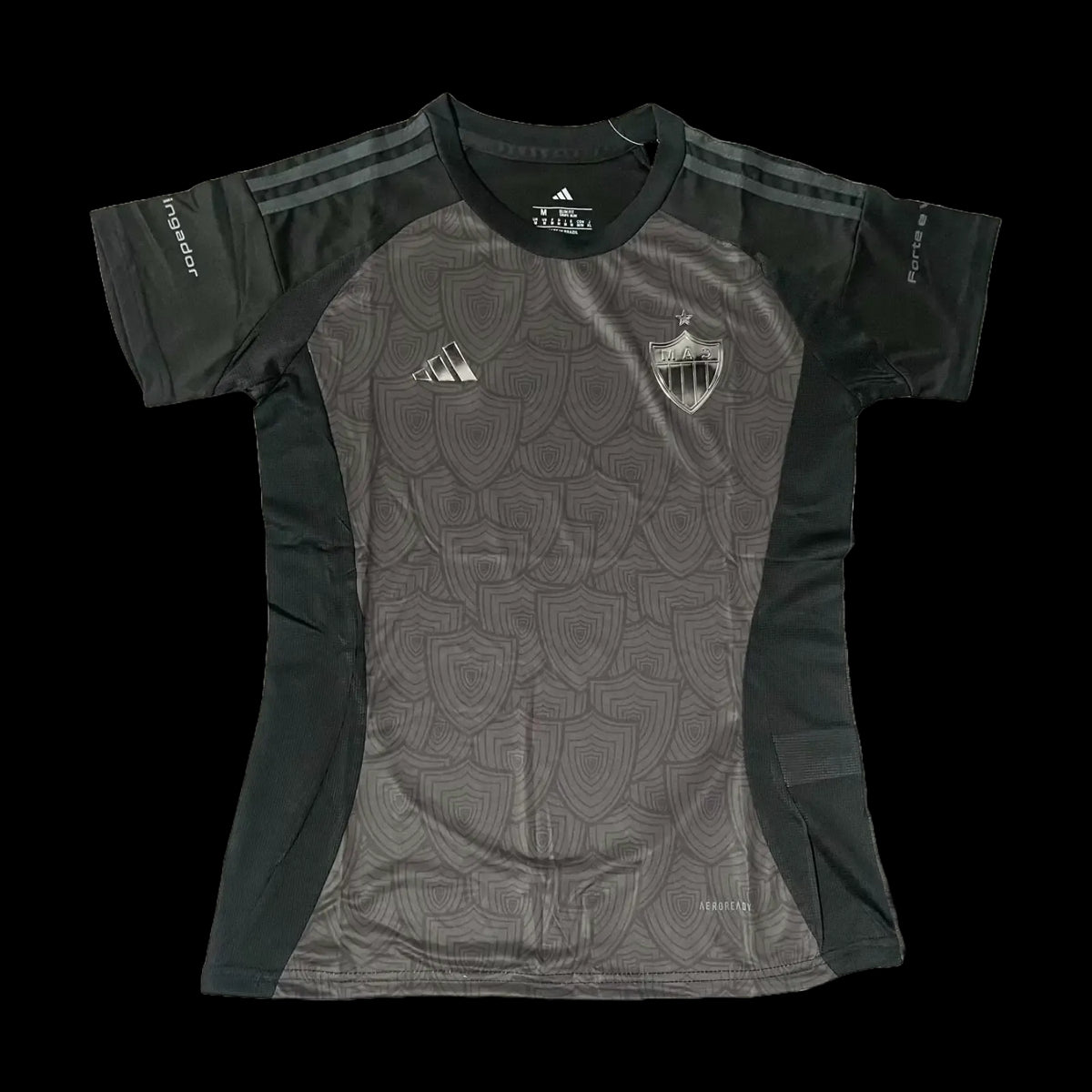 "Camisa Atlético Mineiro All Black 25/26 - Torcedor Feminina Preta Refletiva - Netmantos"