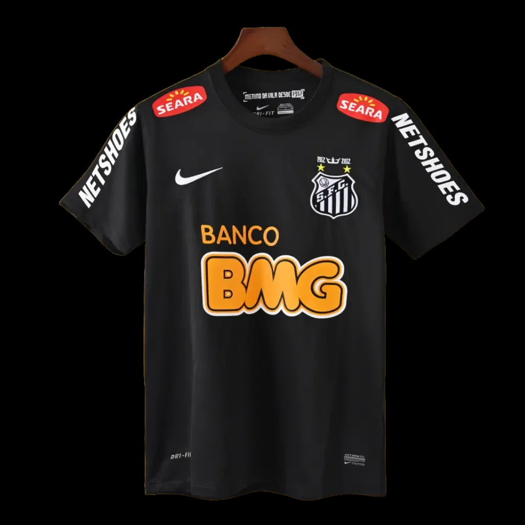 "Camisa Santista Home Retrô 2011/12 - Torcedor Masculina Preta - Netmantos"
