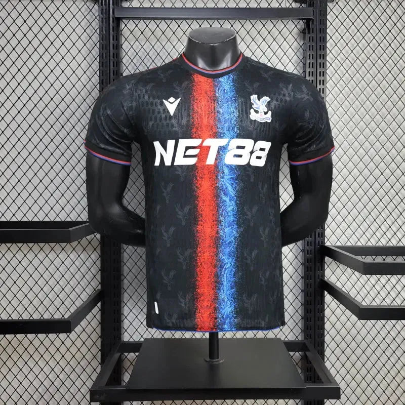 "Camisa Crystal Palace Away 24/25 - Jogador Masculina Preta - Netmantos"