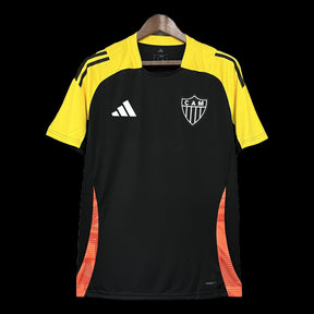 "Camisa Atlético Mineiro Treino 25/26 - Torcedor Masculina Preta + Patrocínios - Netmantos"