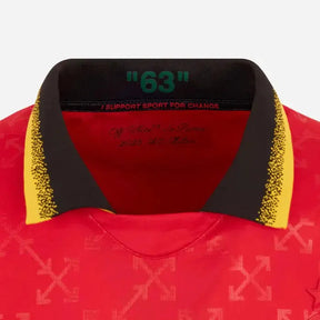 "Camisa AC Milan x Off-White™ Fourth 25/26 - Torcedor Masculina Vermelha - Netmantos"