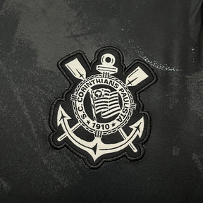 "Camisa Timão Pré Jogo 25/26 - Torcedor Masculina Preta - Netmantos"