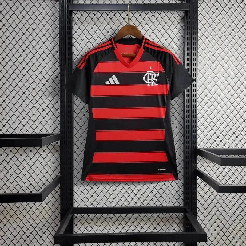 "Camisa Flamengo Home 25/26 - Torcedor Feminina + Patrocínios - Netmantos"