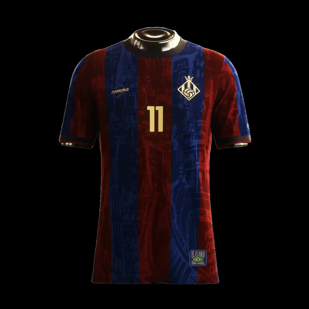 "Camisa Barcelona The Prince Grená - Torcedor Masculina Comma Football - Netmantos"