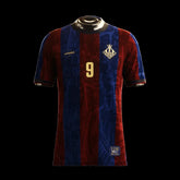 "Camisa Barcelona El Pistolero Grená - Torcedor Masculina Comma Football - Netmantos"