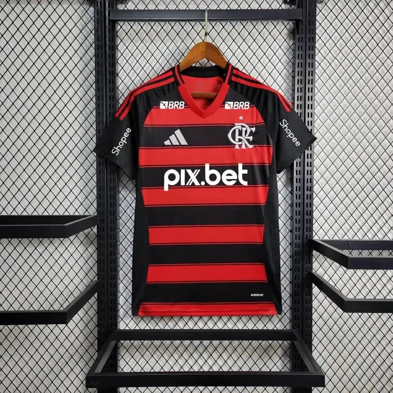 "Camisa Flamengo Home 25/26 - Torcedor Masculina + Patrocínios - Netmantos"
