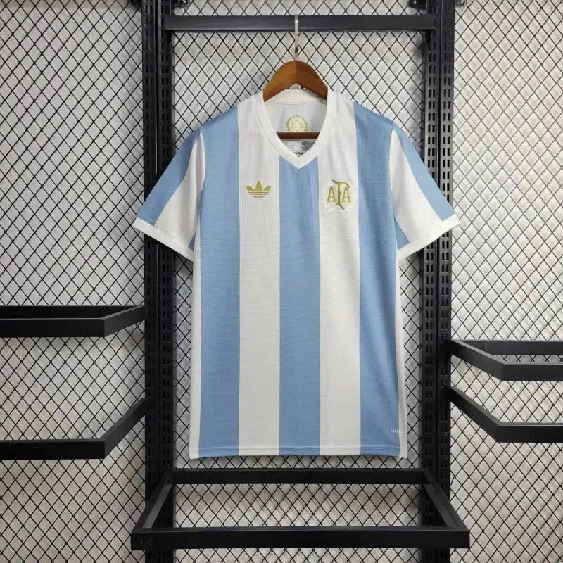 "Camisa Argentina 50 Anos Edição Comemorativa 24/25 - Torcedor Masculina Azul - Netmantos"