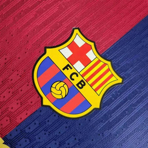 "Camisa Barcelona COLDPLAY Home 24/25 - Jogador Masculina Azul e Vermelho - Netmantos"