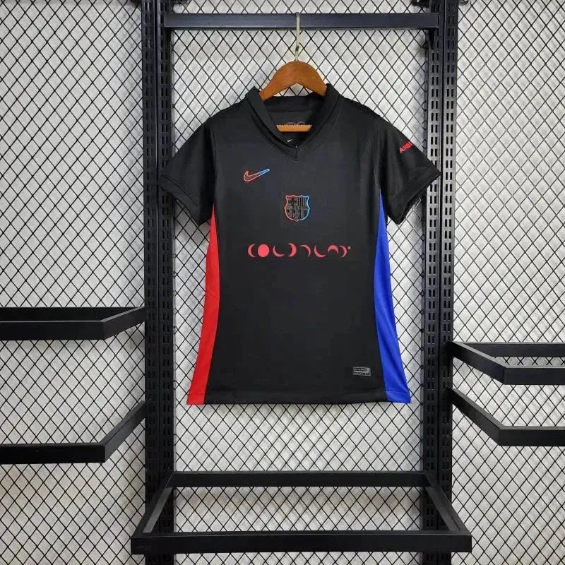 "Camisa Barcelona COLDPLAY Away 24/25- Torcedor Feminina Preta - Netmantos"