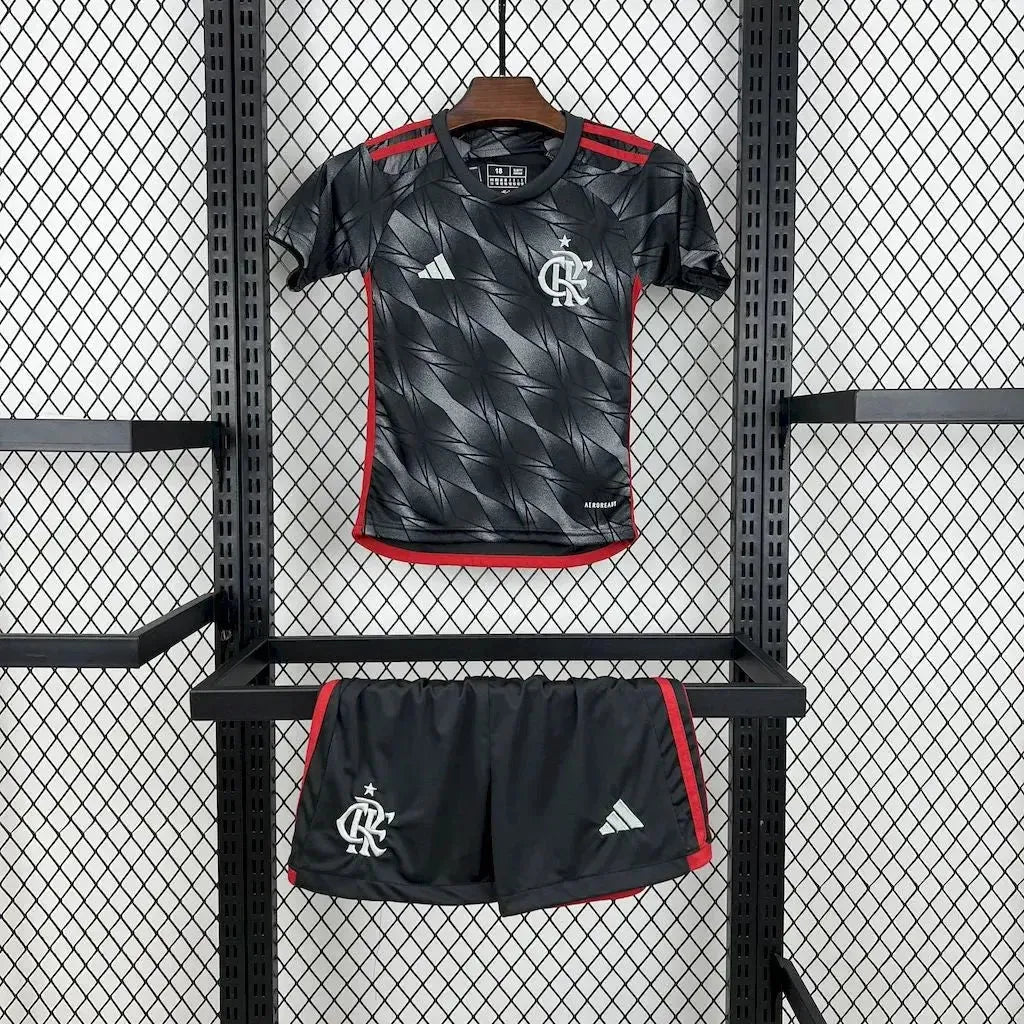"Camisa Flamengo Third Away 24/25 - Torcedor Infantil Cinza - Netmantos"