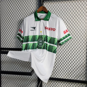 "Camisa Coritiba Retrô 1997/98 - Torcedor Masculina Branca e Verde - Netmantos"