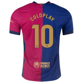 "Camisa Barcelona COLDPLAY Home 24/25 - Torcedor Masculina Azul e Vermelha - Netmantos"