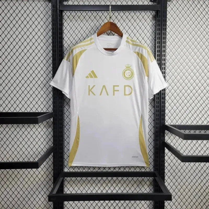 "Camisa Al-Nassr Third Away 24/25 - Torcedor Masculina Branca e Dourada - Netmantos"