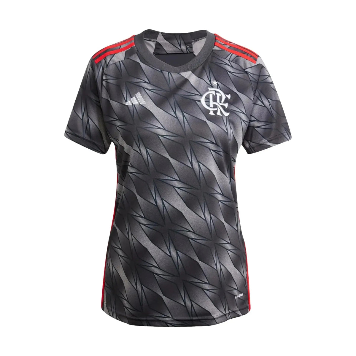 "Camisa Flamengo Third Away 24/25 - Torcedor Feminina Cinza + Todos Patrocínios - Netmantos"