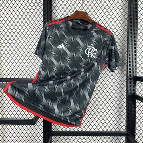 "Camisa Flamengo Third Away 24/25 - Torcedor Masculina Cinza + Todos Patrocínios - Netmantos"