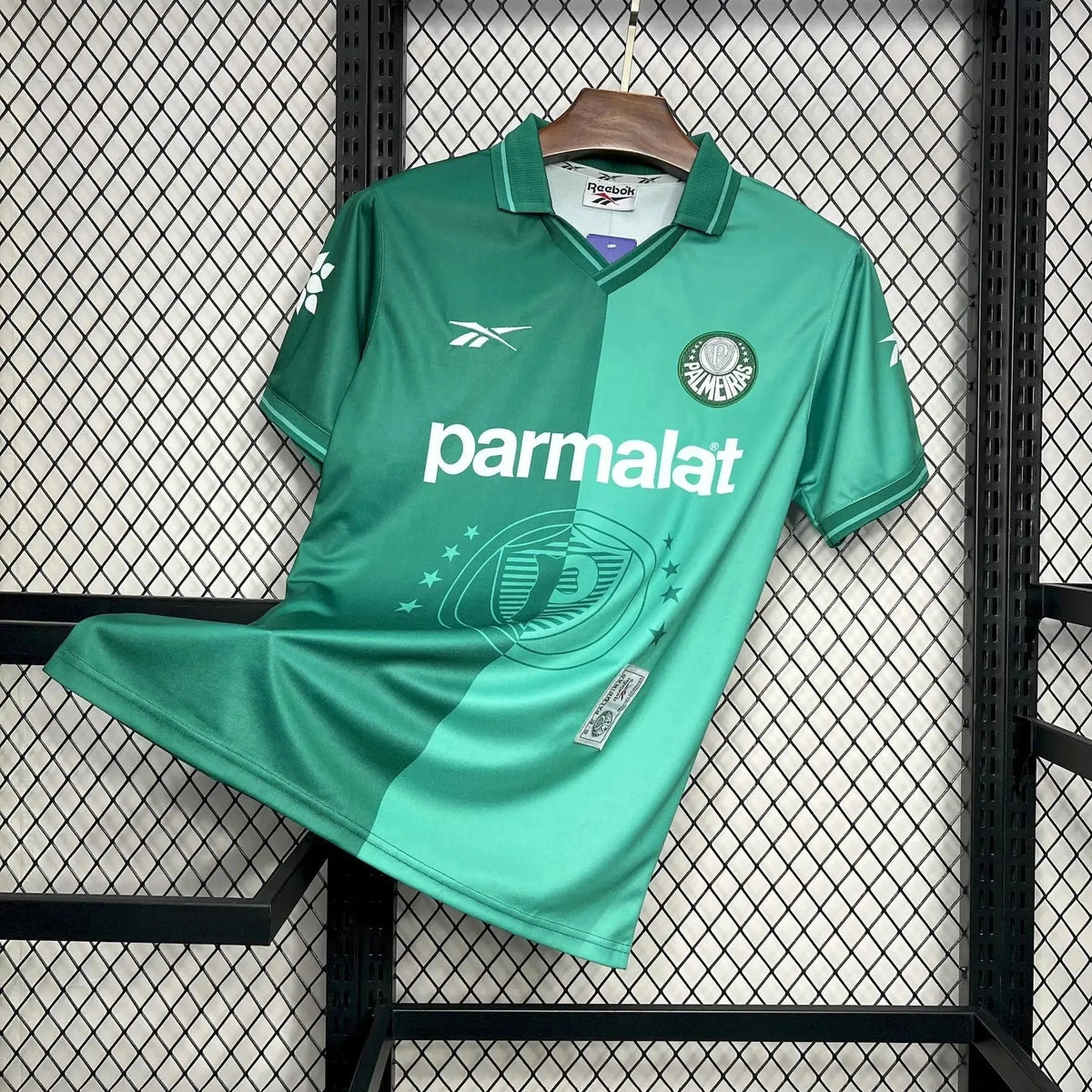 "Camisa Palmeiras Home Retrô 1997/98 - Torcedor Masculina Verde - Netmantos"
