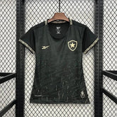 "Camisa Bota Fogo Away 24/25 - Torcedor Feminina Preta e Dourada - Netmantos"