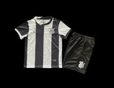 "Camisa Timão Third Away 24/25 - Torcedor Infantil Preta e Branca Listrada - Netmantos"